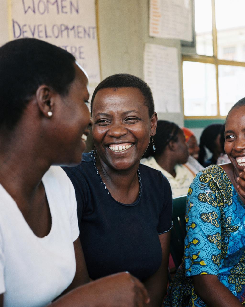 Group of women smiling together